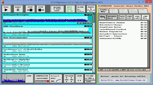 Screenshot Software MP3 Playpressor